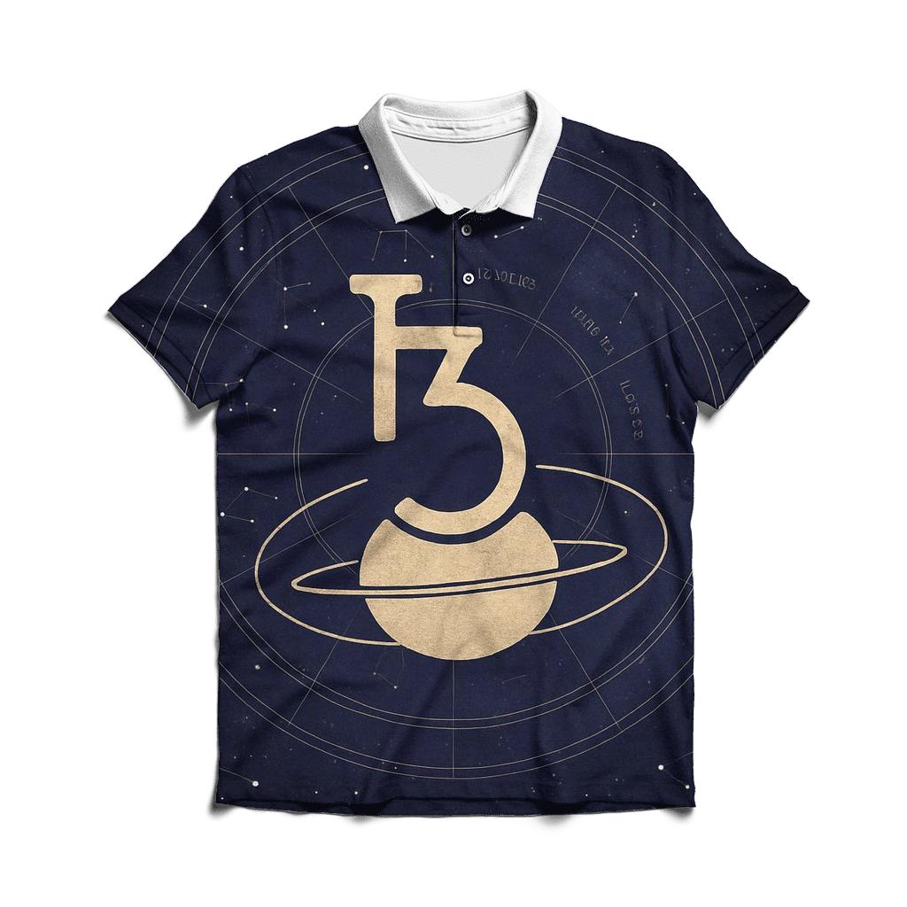 Saturn Return Night Chart Collage custom polo shirts
