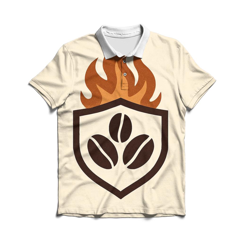 Roast Flame Crest stylish collar polo tees