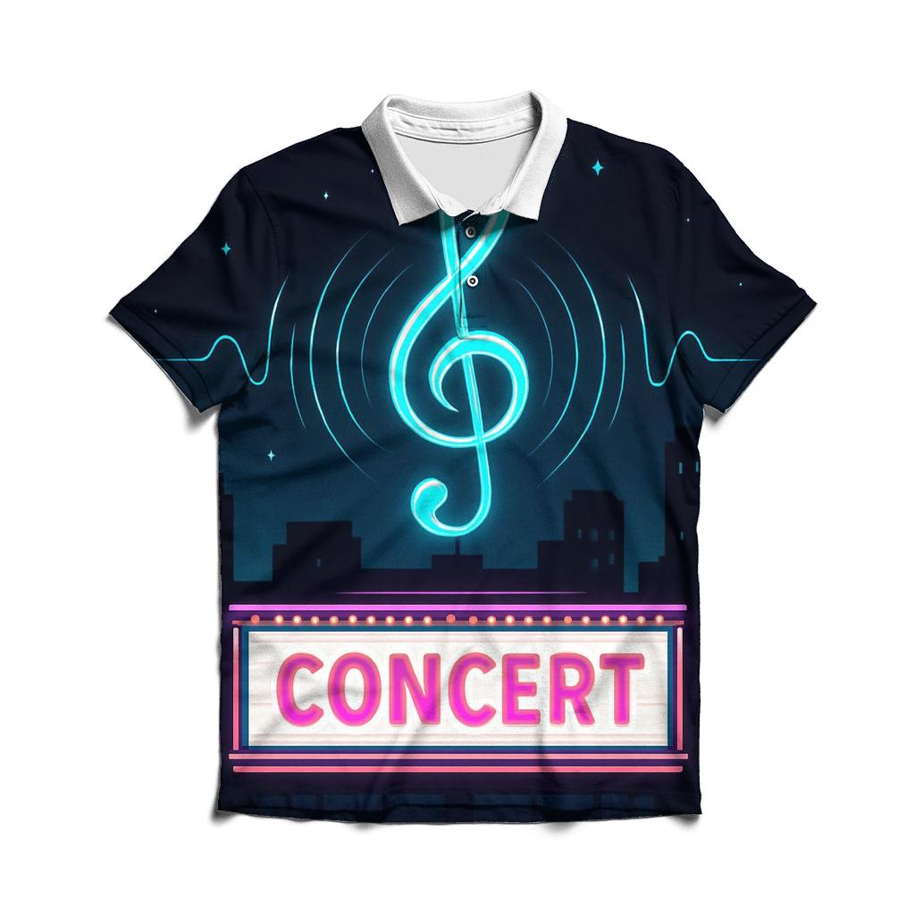 Neon Metro Marquee stylish collar polo tees