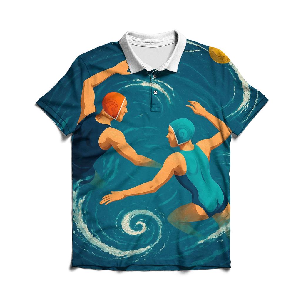 Orbiting Water Polo Clash premium cotton polo shirts