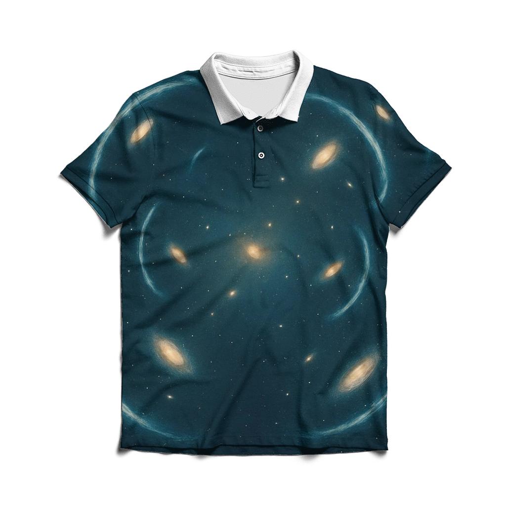 Gravitational Lens Arc Constellation stylish collar polo tees