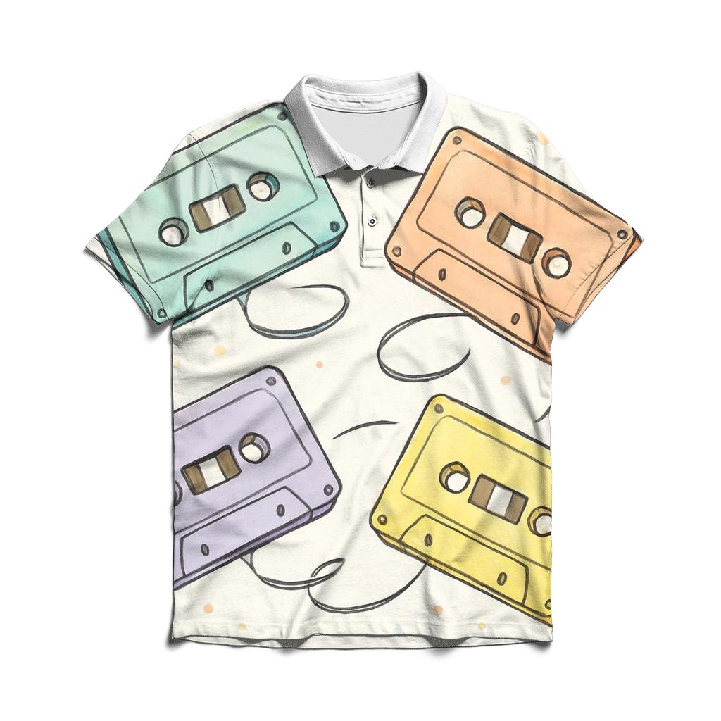 Pastel Cassette Carousel casual sports polo shirts