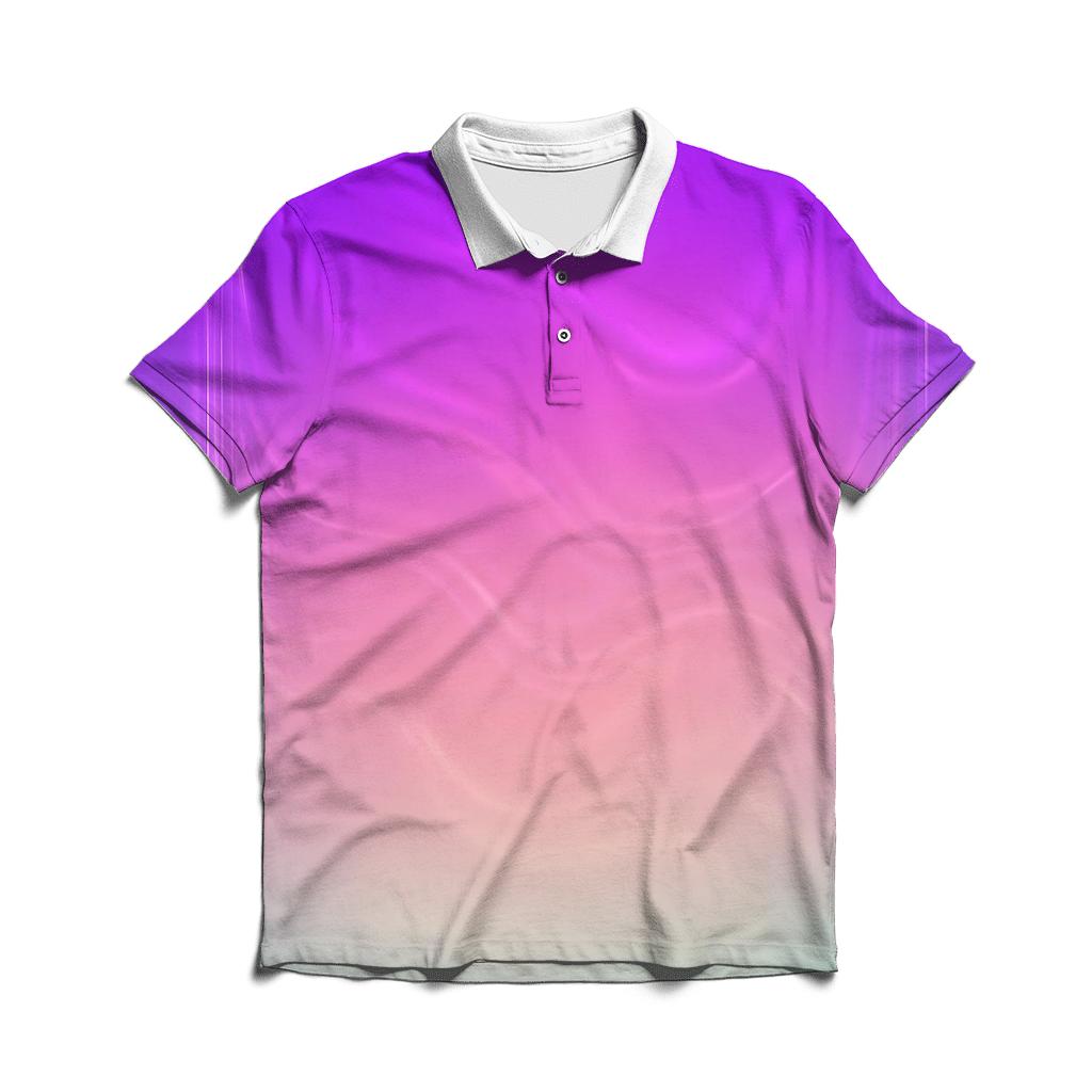 Ultraviolet Tideglass Fade premium cotton polo shirts