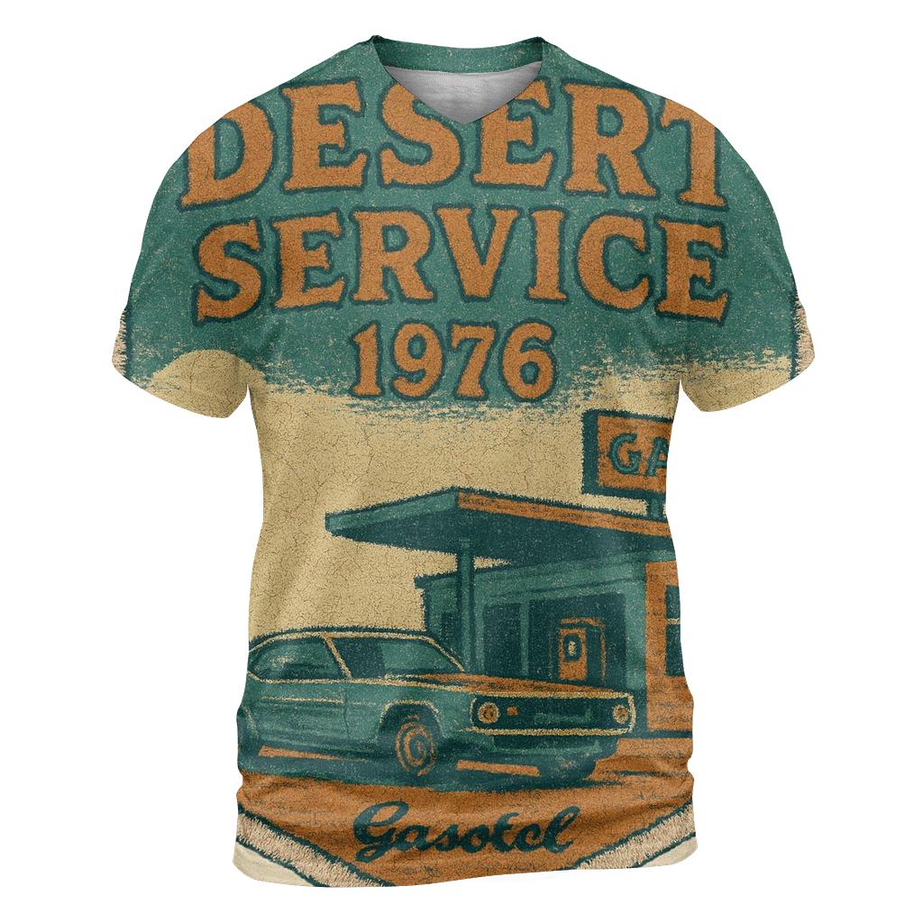 Faded Desert Gas Station Patch Badge creative print fashion shirts