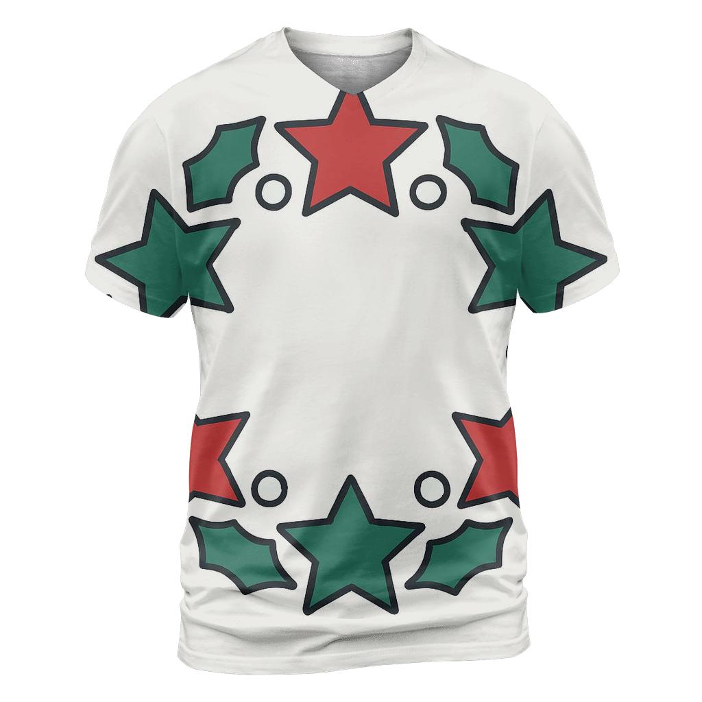 Star Holly Orbit Wreath statement graphic shirts