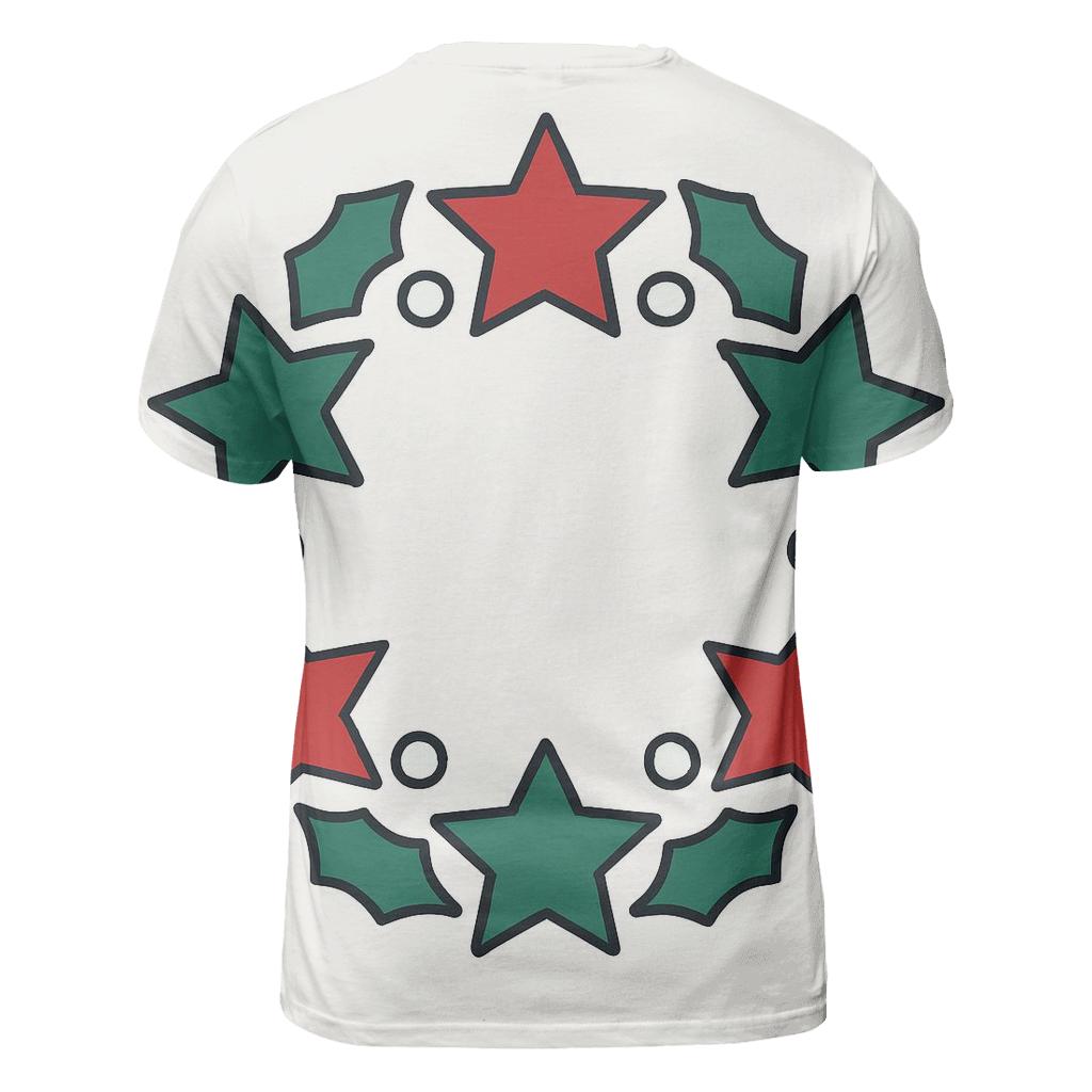 Star Holly Orbit Wreath statement graphic shirts