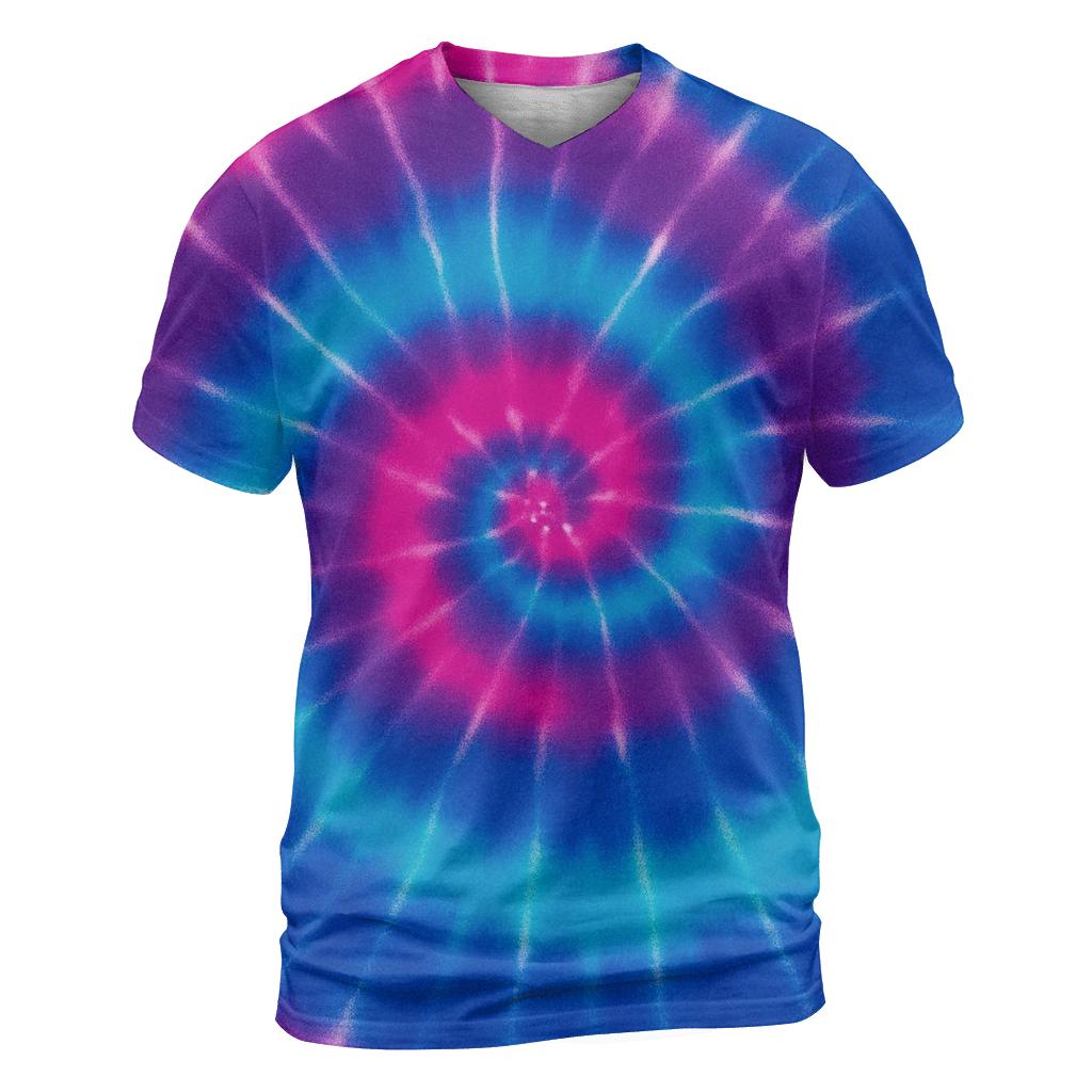 Neon Nebula Spiral Overdye custom all-over print shirts