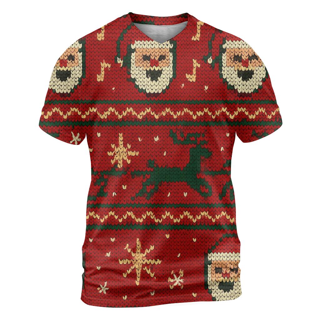 Cosmic Caroler Bandwork Design trendy printed shirt styles