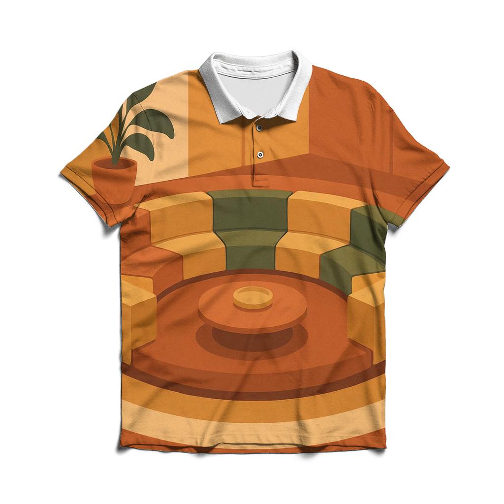 Sunken Lounge Conversation Pit Geometry designer slim fit polos