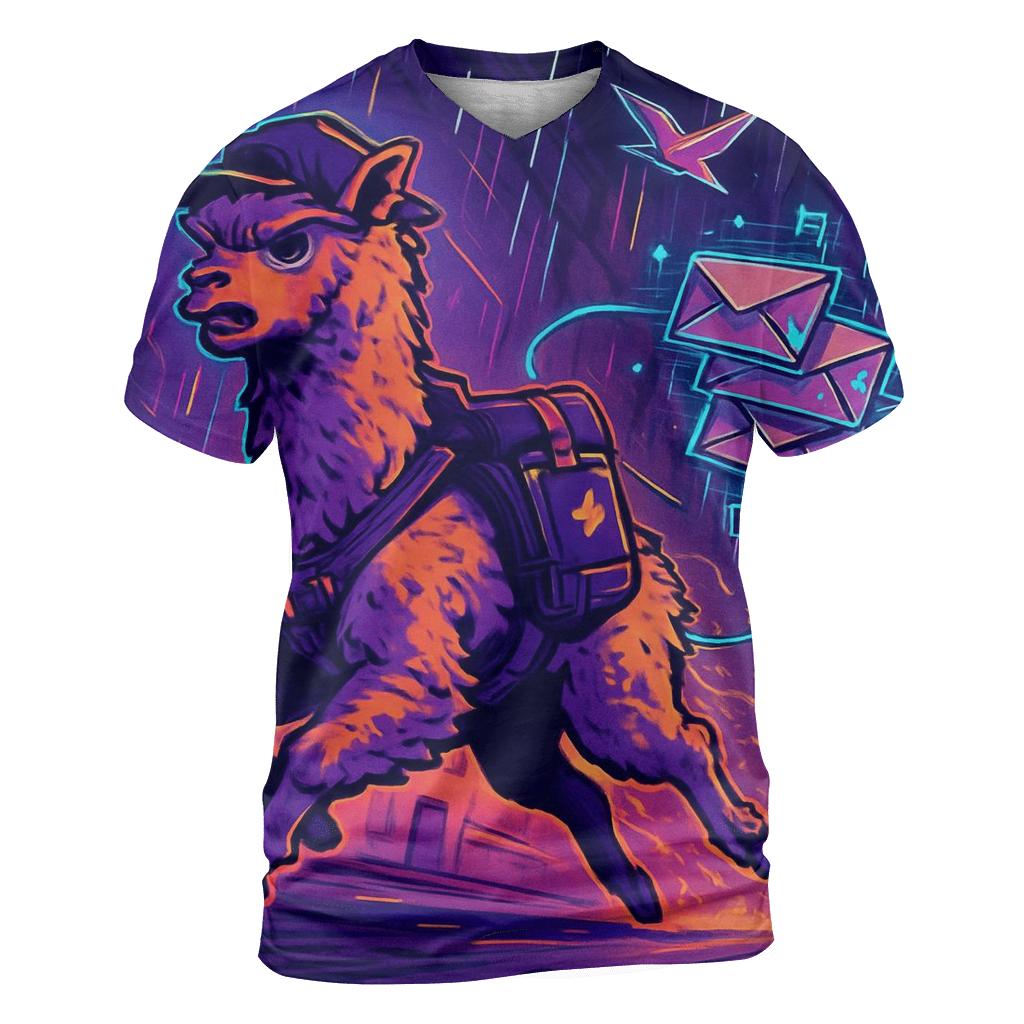 Neon Alpaca Dream Courier trendy printed shirt styles
