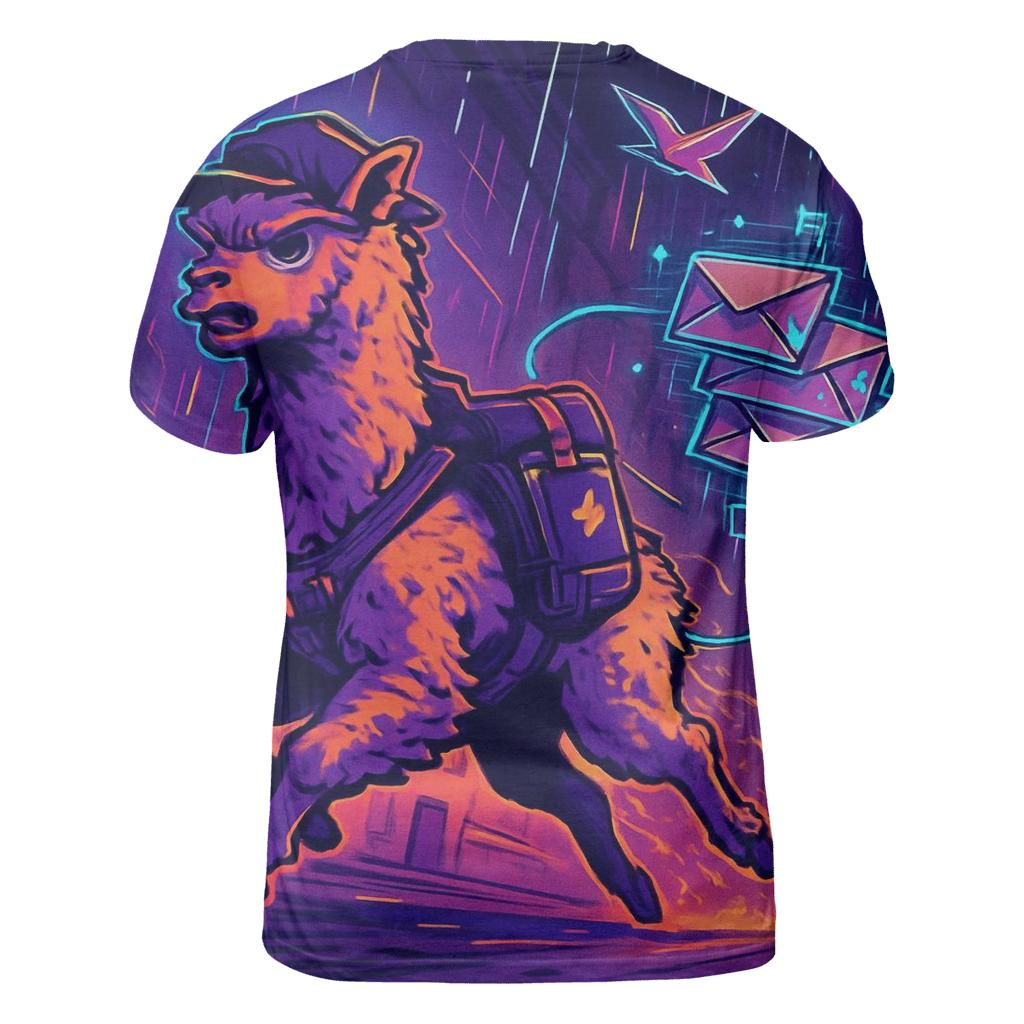 Neon Alpaca Dream Courier trendy printed shirt styles