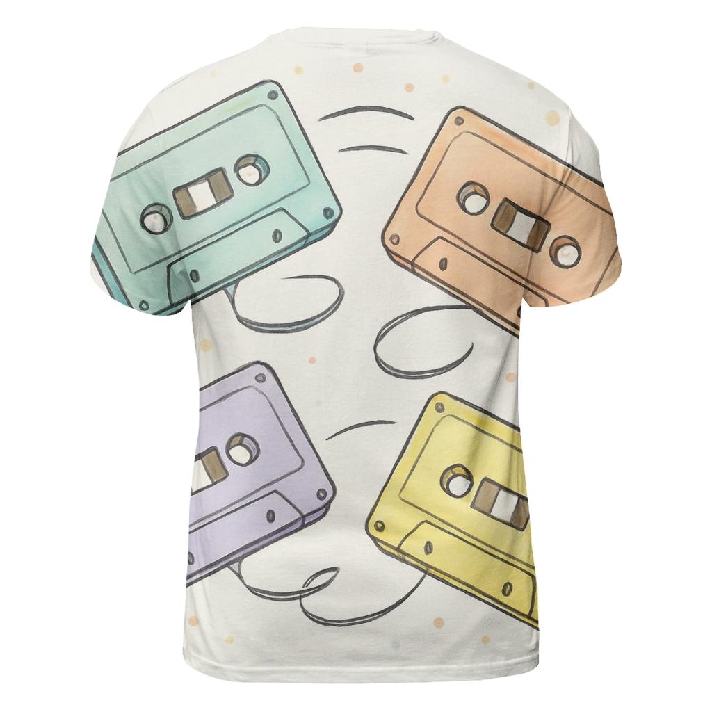 Pastel Cassette Carousel personalized full print shirts
