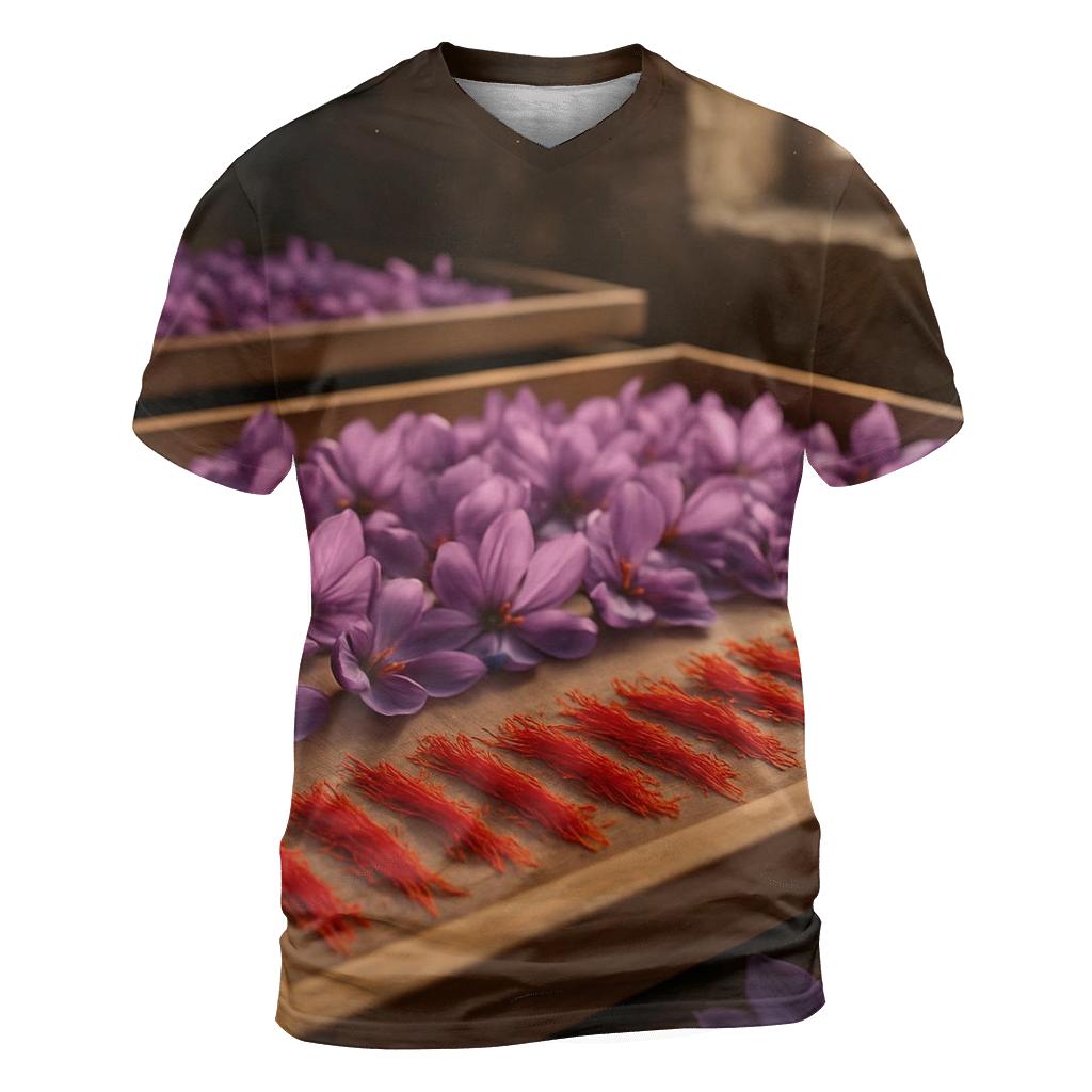 Saffron Crocus Stigmas Drying On Cedar Trays trendy printed shirt styles