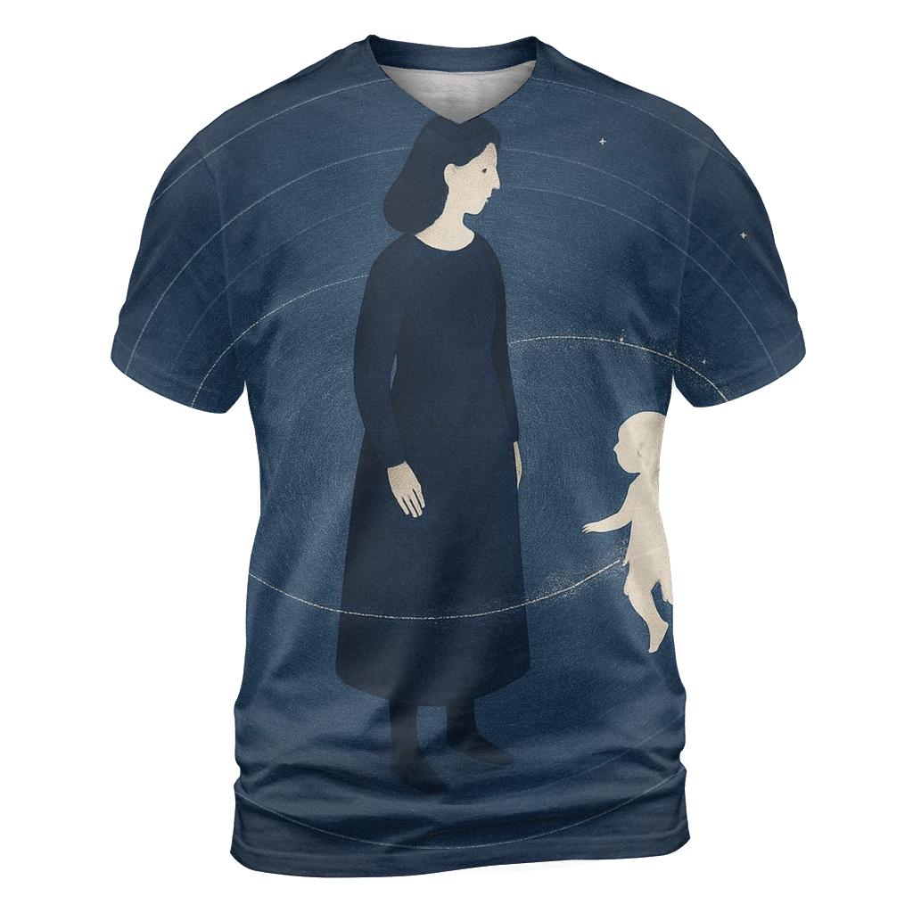 The Quiet Orbit: Always Returning To Her statement graphic shirts