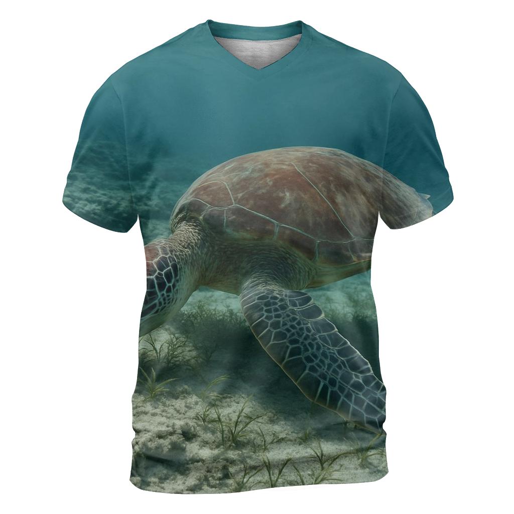 Reef Window Green Sea Turtle designer pattern shirts