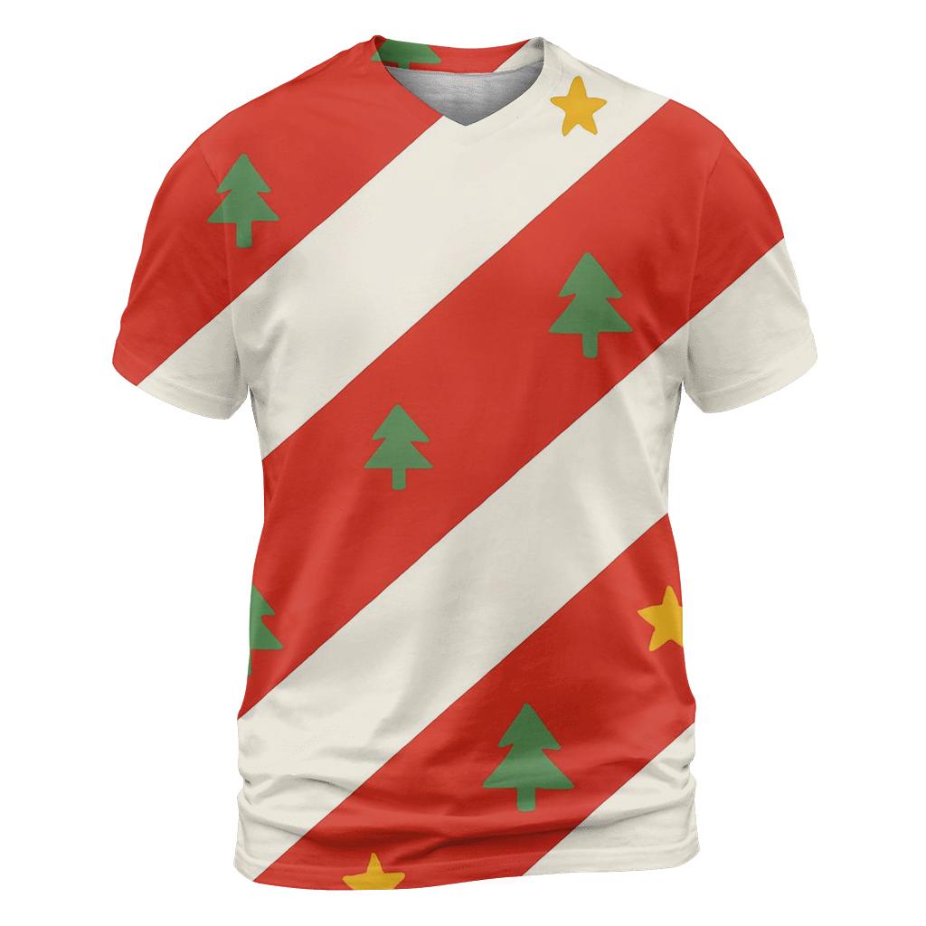 Candy Cane Comet Stripes trendy printed shirt styles