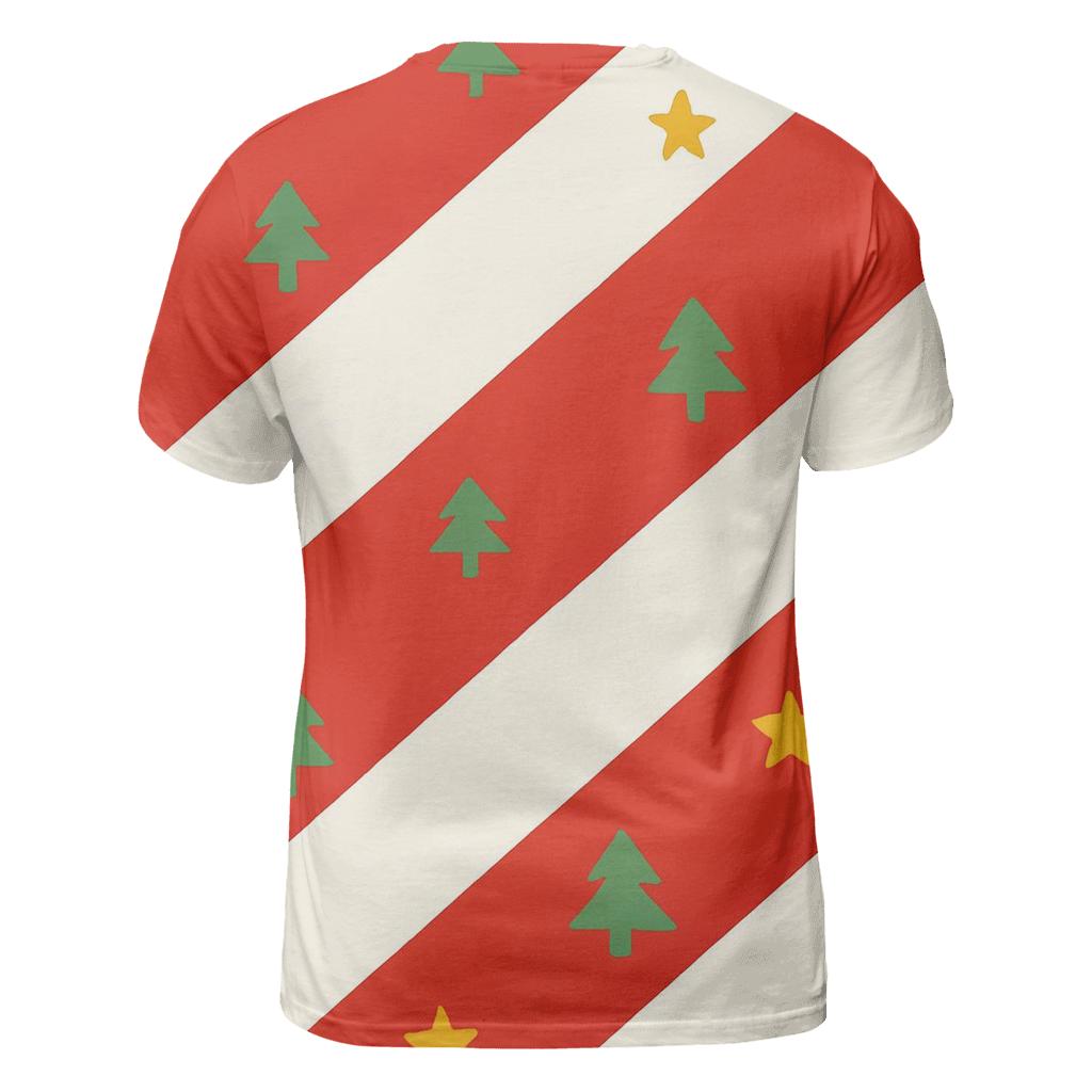 Candy Cane Comet Stripes trendy printed shirt styles