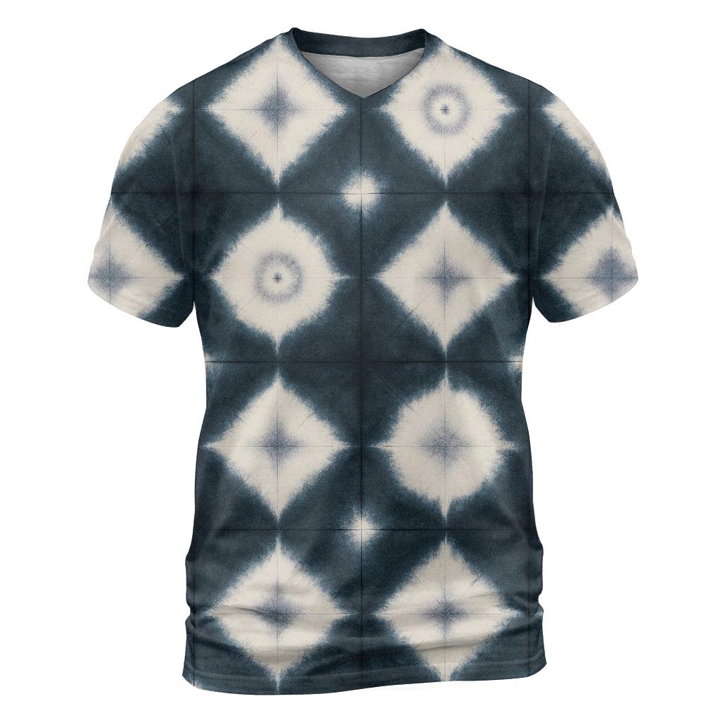 Itajime Eclipse Grid Bloom vibrant all-over design tees