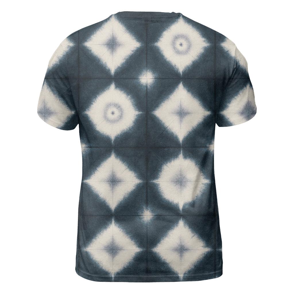Itajime Eclipse Grid Bloom vibrant all-over design tees