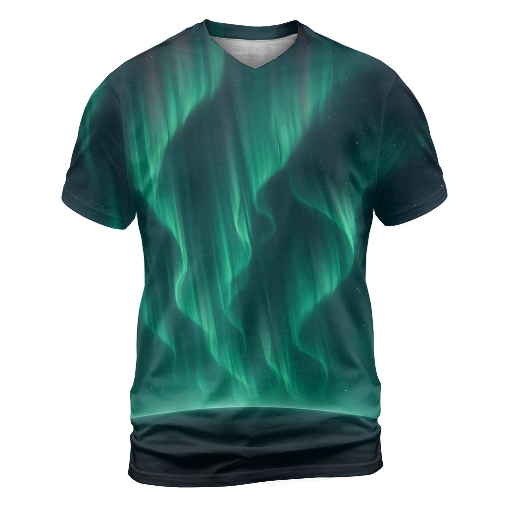 Aurora Curtain Over Planet Limb artistic all-over print tops