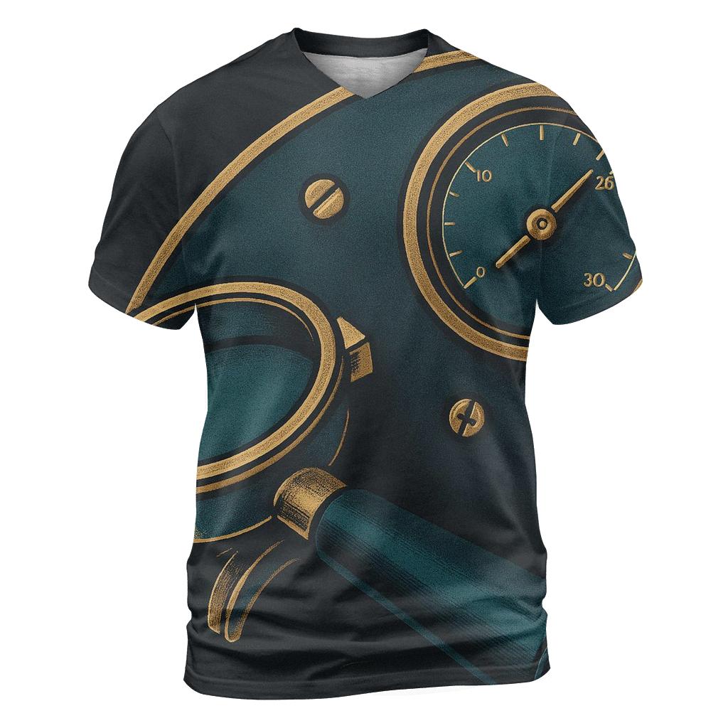 Espresso Arc Mechanics designer pattern shirts