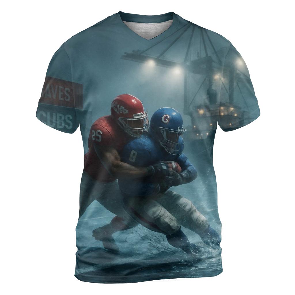 Ice Harbor Night Match Braves Versus Cubs creative print fashion shirts