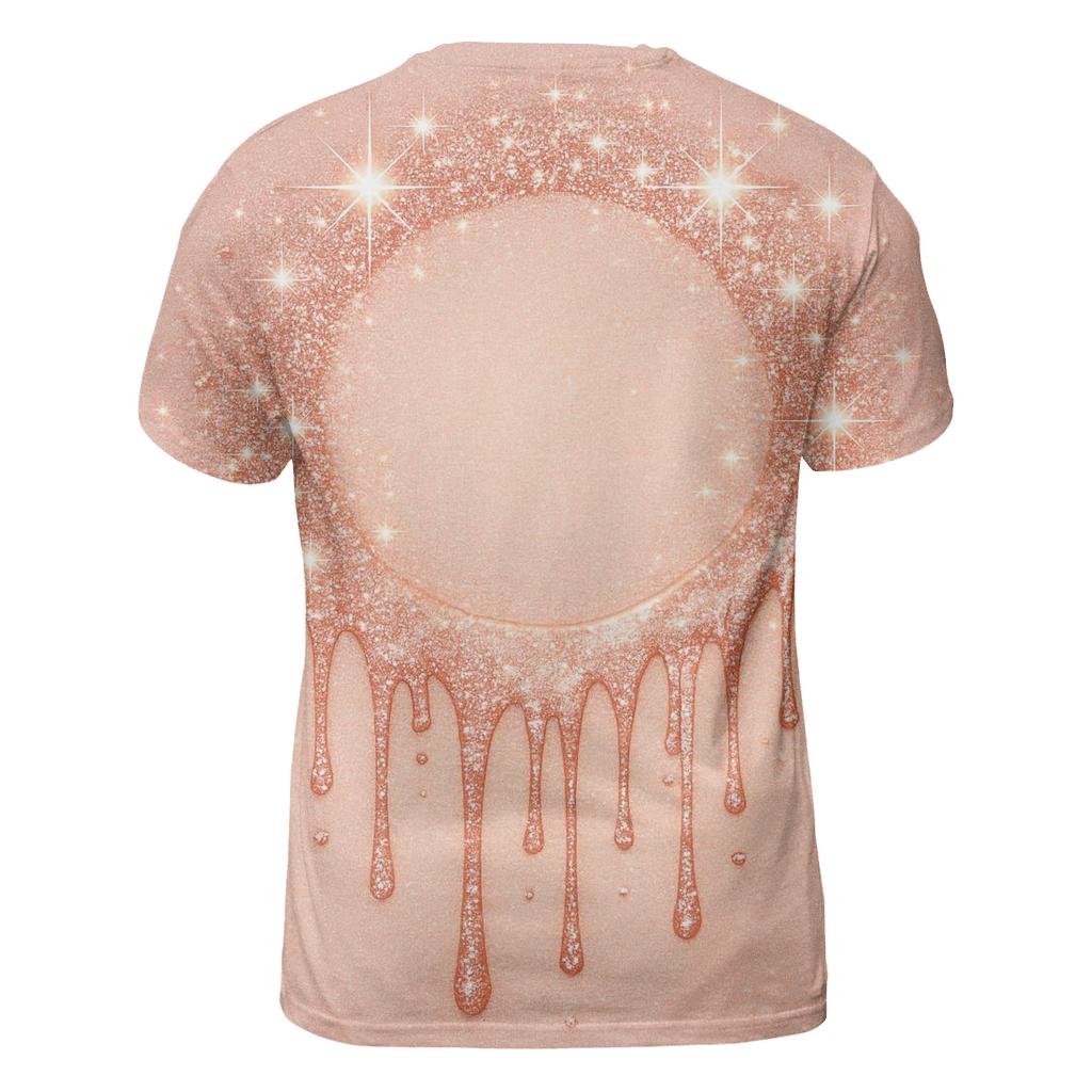 Rose Gold Meteor Drip Halo designer pattern shirts