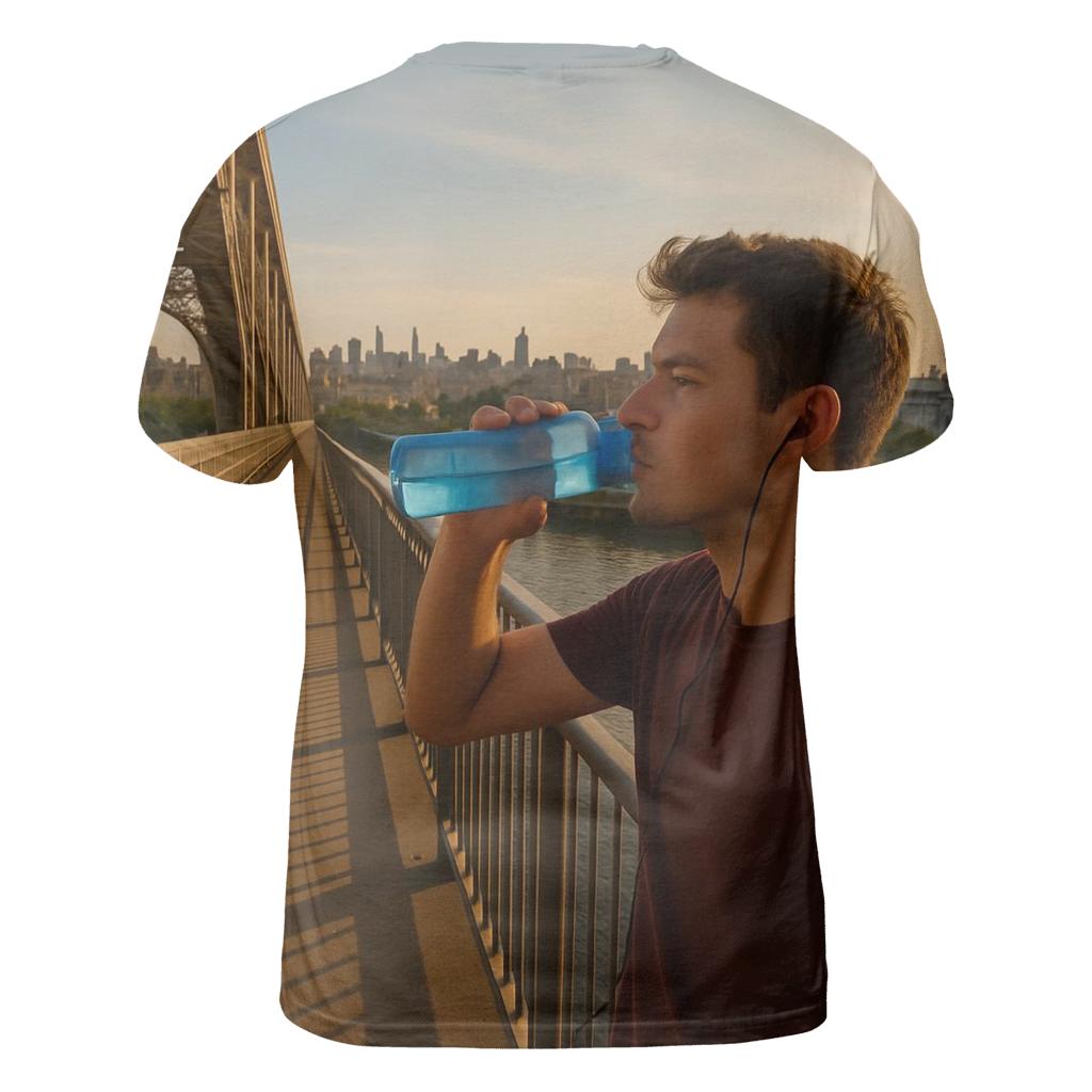 Harlem River Golden Hour From The High Bridge Walkway custom all-over print shirts