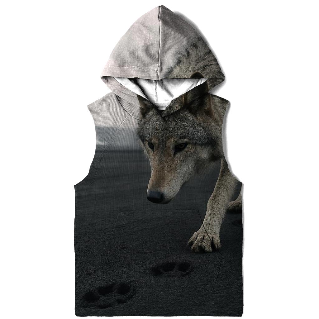 Wolf Tracks Through Volcanic Ashfall custom hoodies