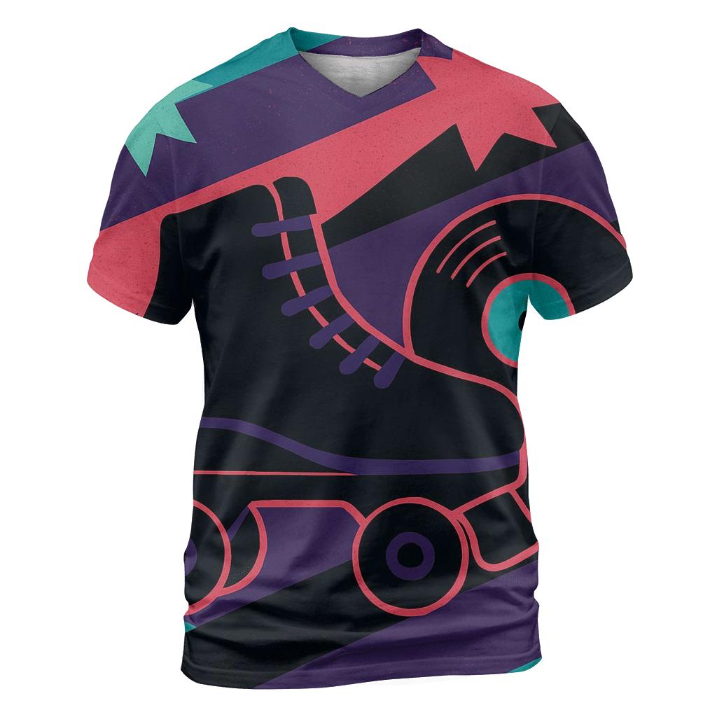 Disco Roller Rink Lightning Stripes designer pattern shirts