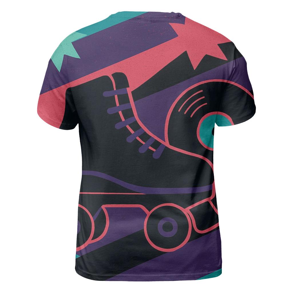 Disco Roller Rink Lightning Stripes designer pattern shirts