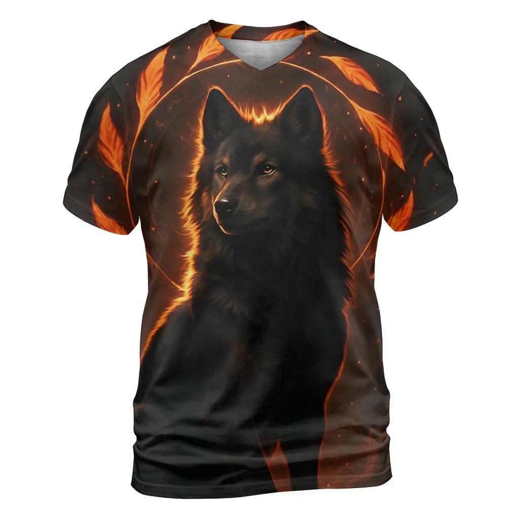 Ember Crown Spirit Wolf custom all-over print shirts