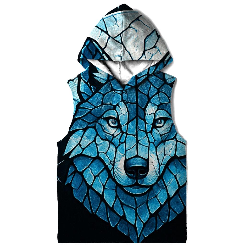 Lunar Glass Sentinel Wolf premium hoodies