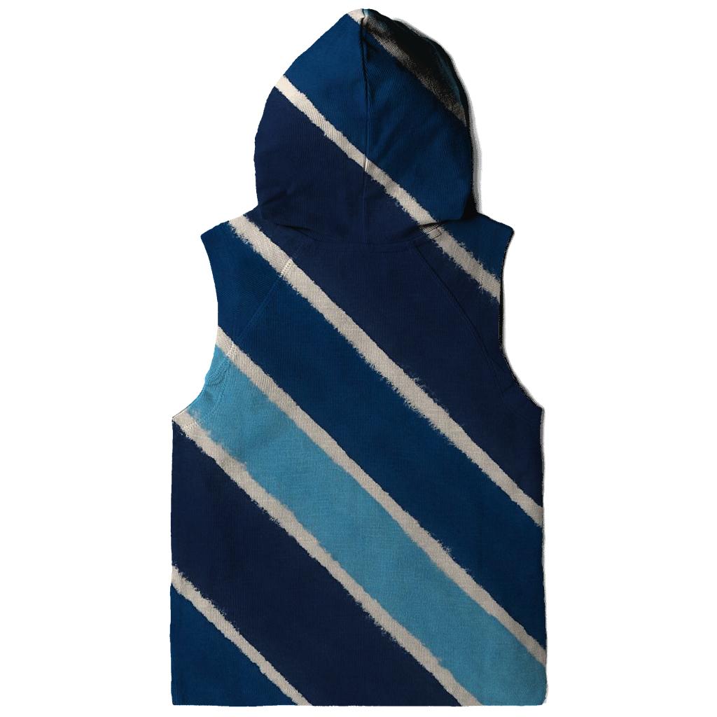 Indigo Arashi Starwind Diagonals embroidered hoodies