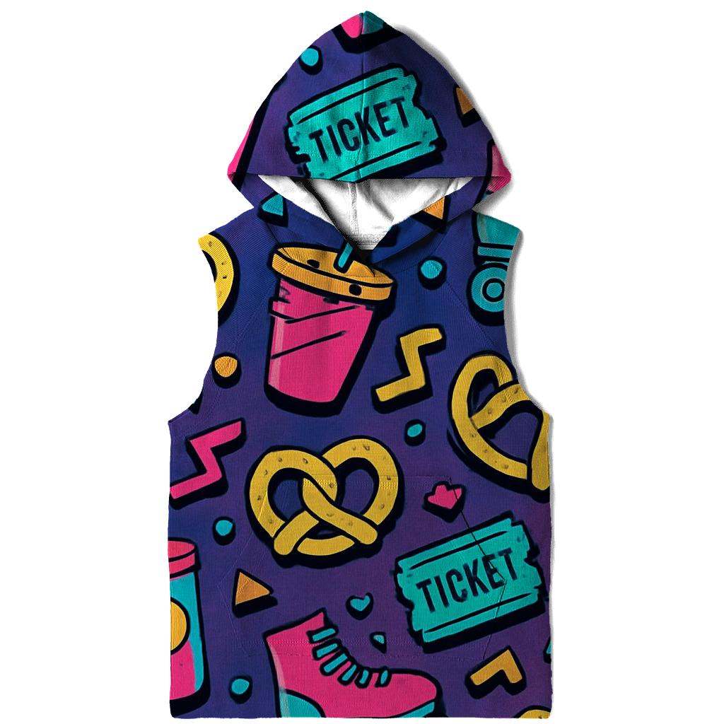 Mall Neon Food Court Pattern lightweight hoodies