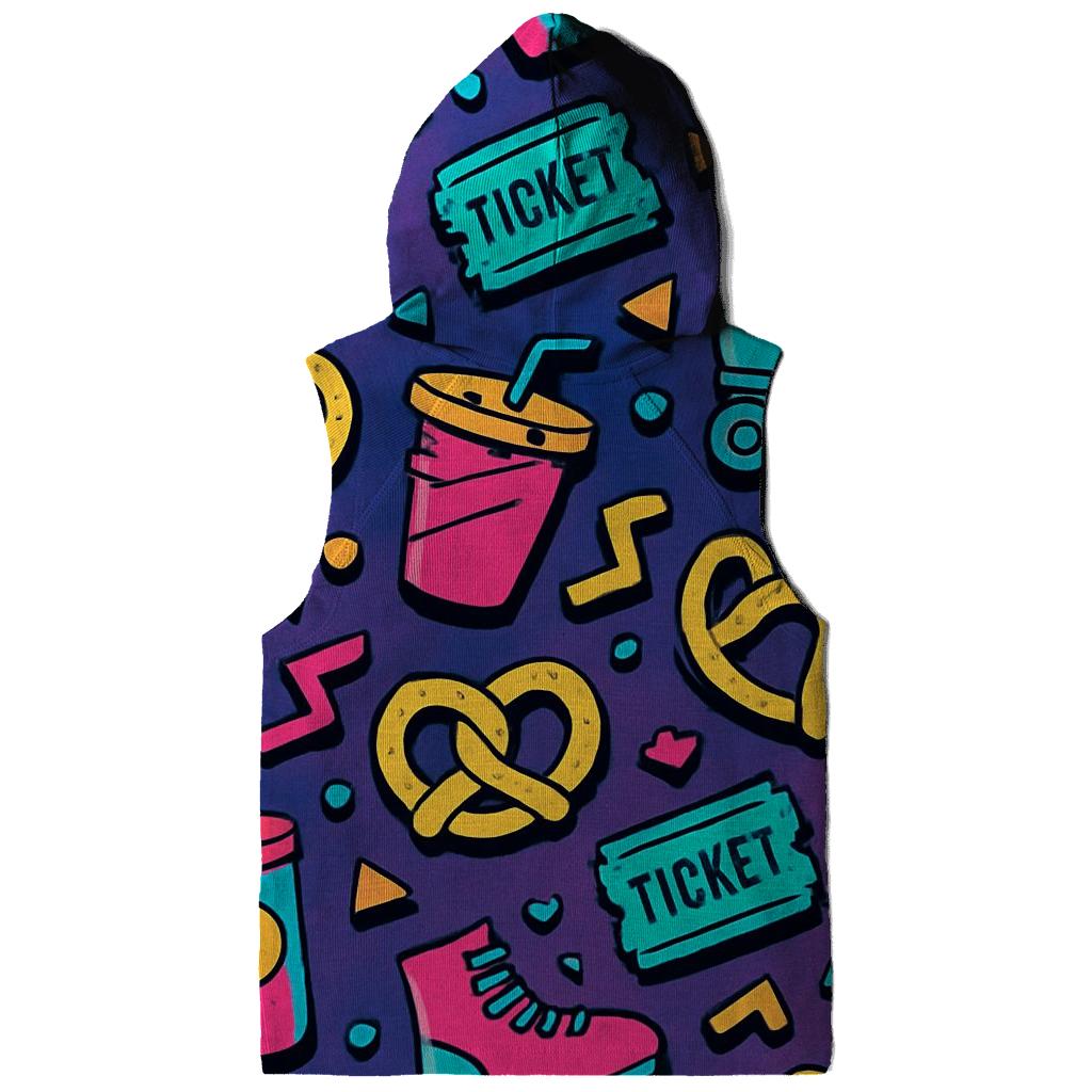 Mall Neon Food Court Pattern lightweight hoodies