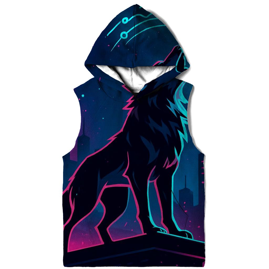 Neon Circuit Howl Wolf hoodie trends
