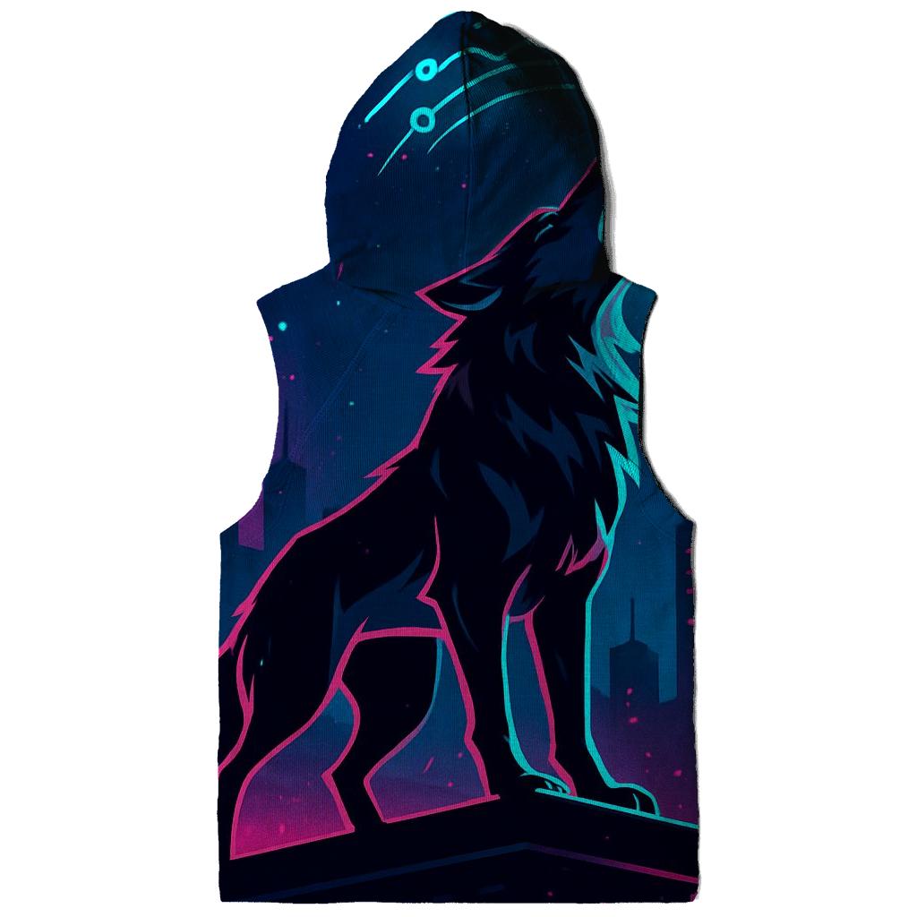 Neon Circuit Howl Wolf hoodie trends