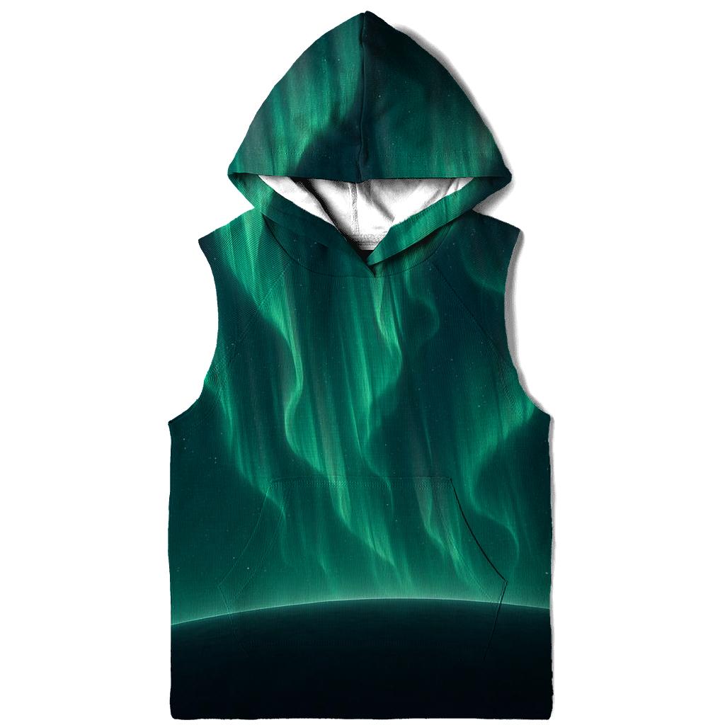 Aurora Curtain Over Planet Limb zip-up hoodies