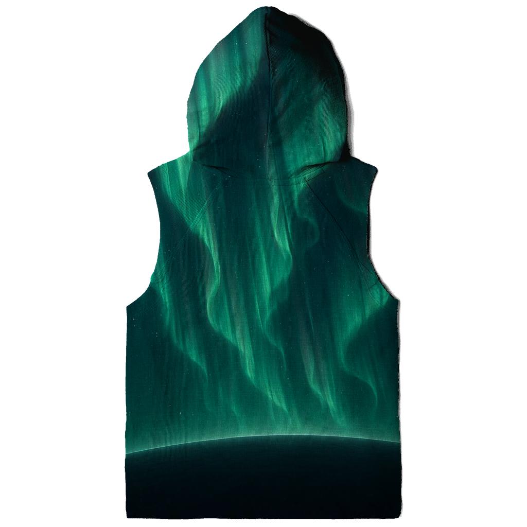 Aurora Curtain Over Planet Limb zip-up hoodies