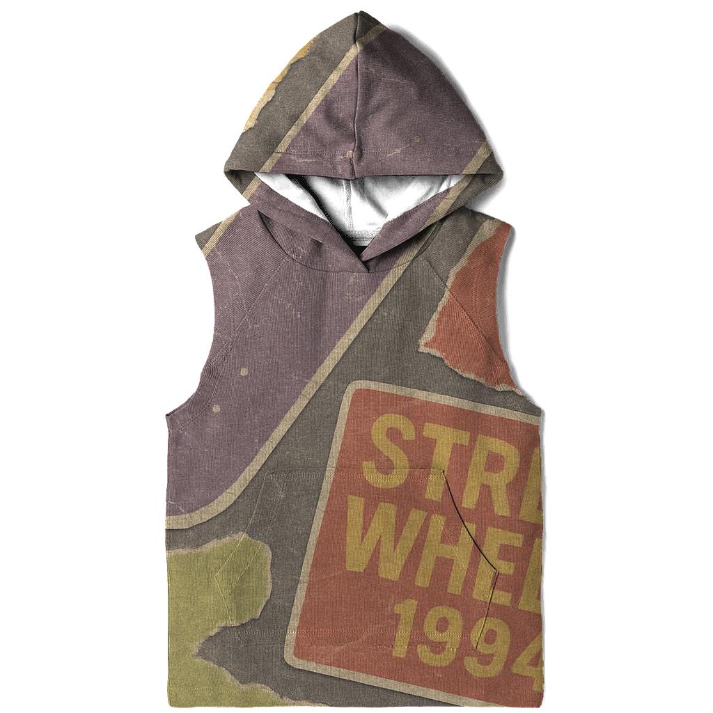 Distressed 1990s Skate Shop Sticker Collage hoodie styles