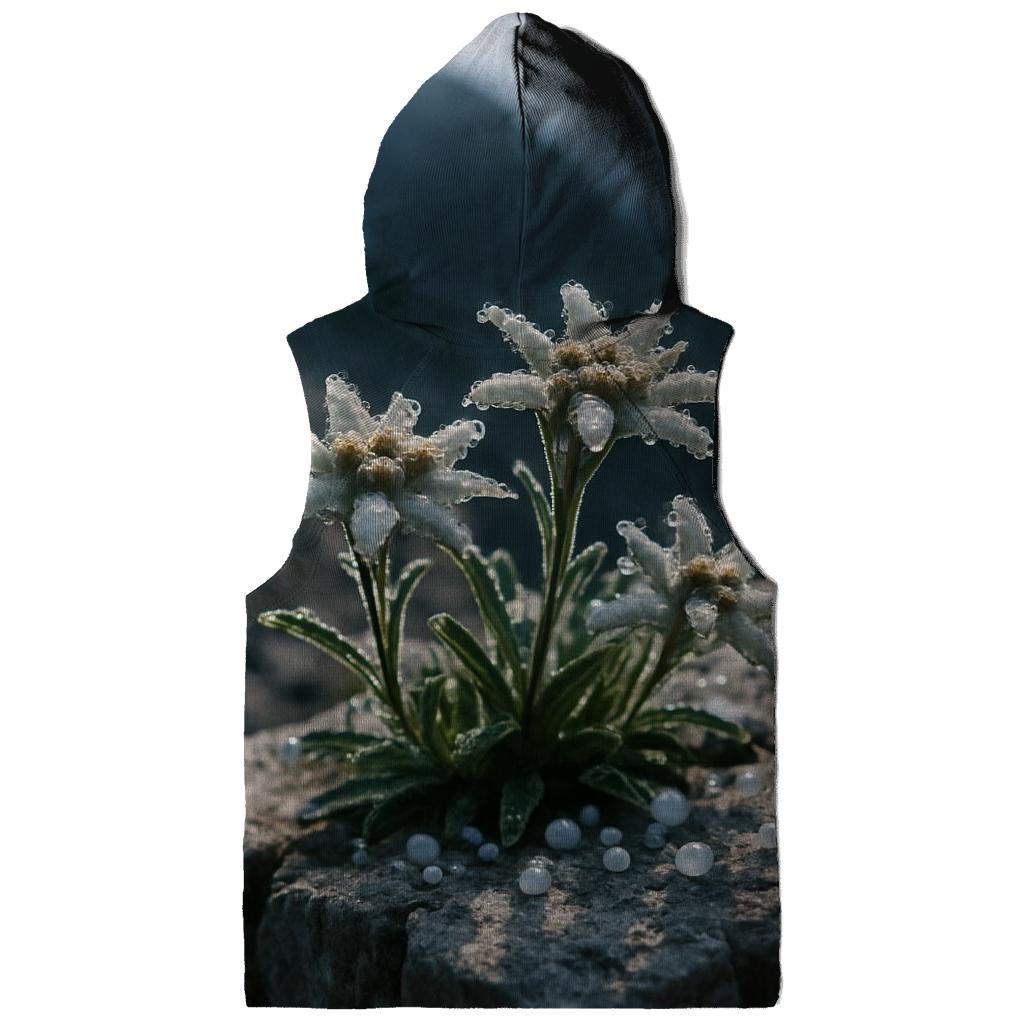 High Alpine Edelweiss After A Sudden Hailburst graphic hoodies