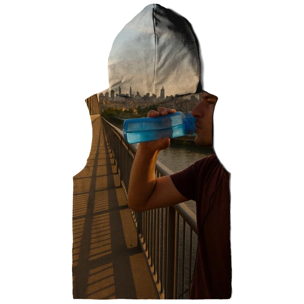 Harlem River Golden Hour From The High Bridge Walkway heavyweight hoodies