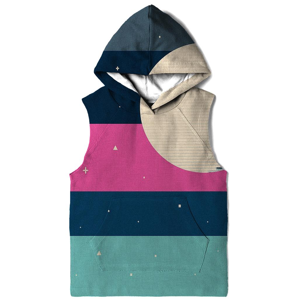 VHS Moonlight Glitch Stripes premium hoodies