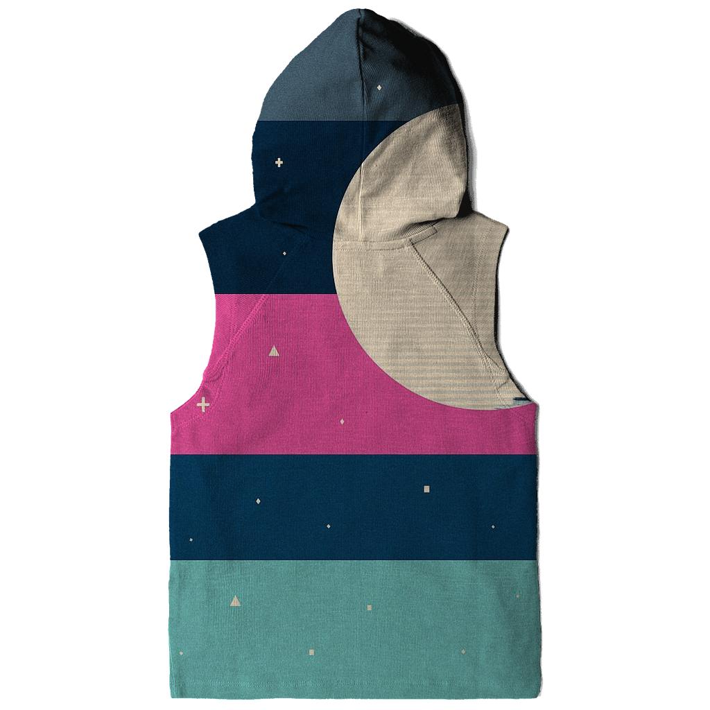 VHS Moonlight Glitch Stripes premium hoodies