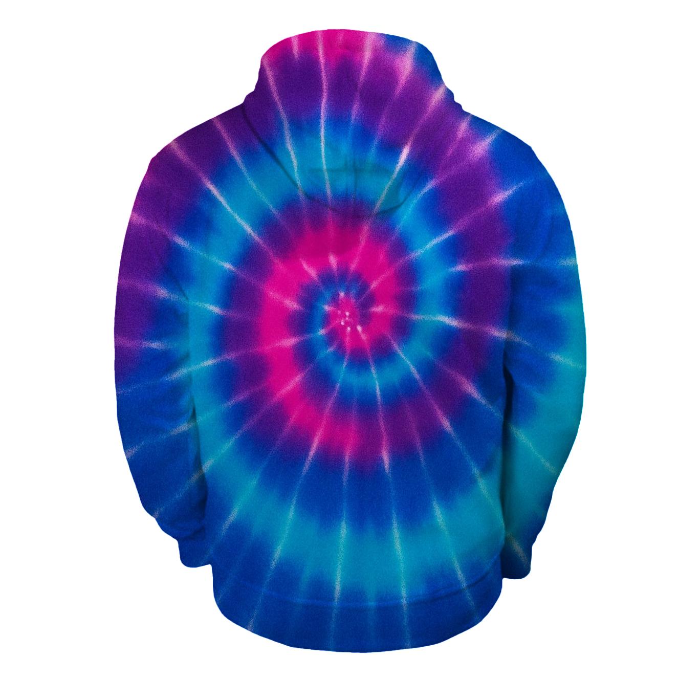 Neon Nebula Spiral Overdye hoodies fashion