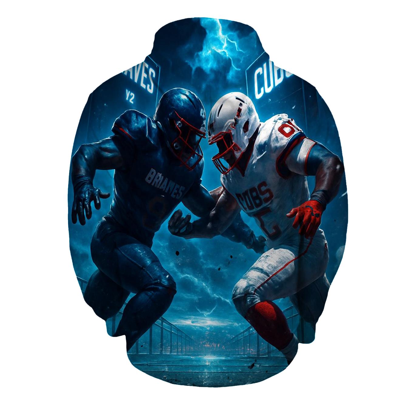 Skybridge Gridiron Clash Braves Versus Cubs heavyweight hoodies