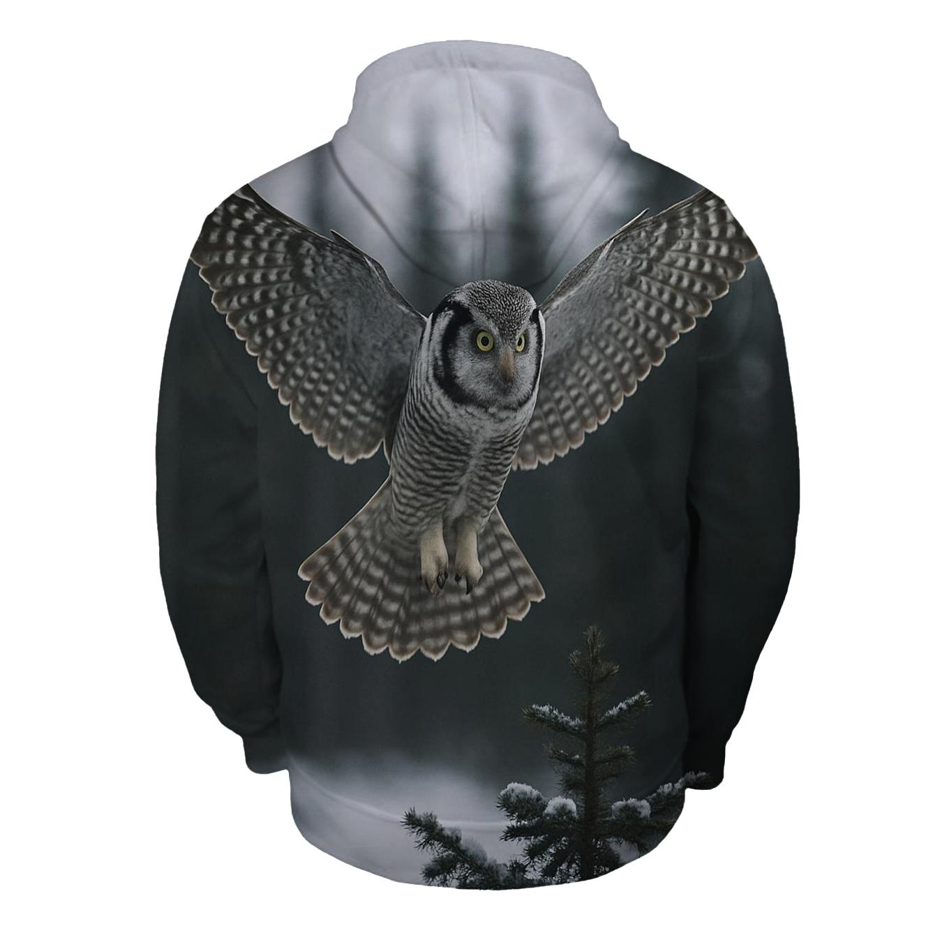 Boreal Hover Northern Hawk Owl lightweight hoodies