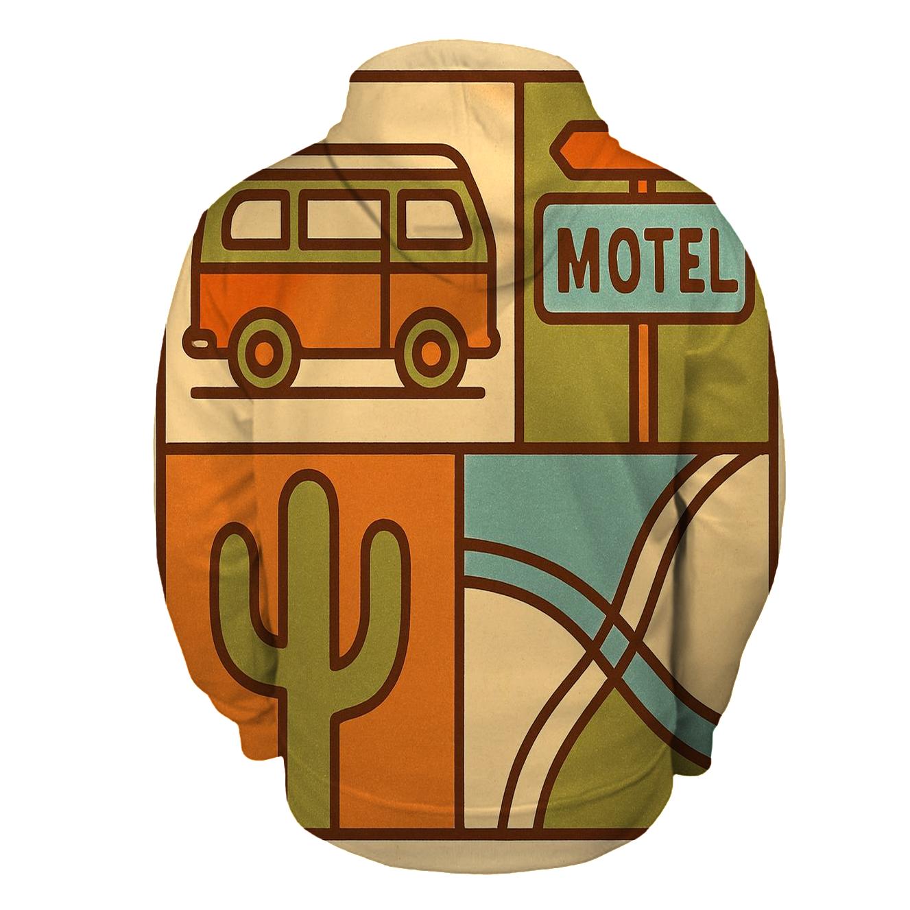 Groovy Road Trip Postcard Collage hoodie trends