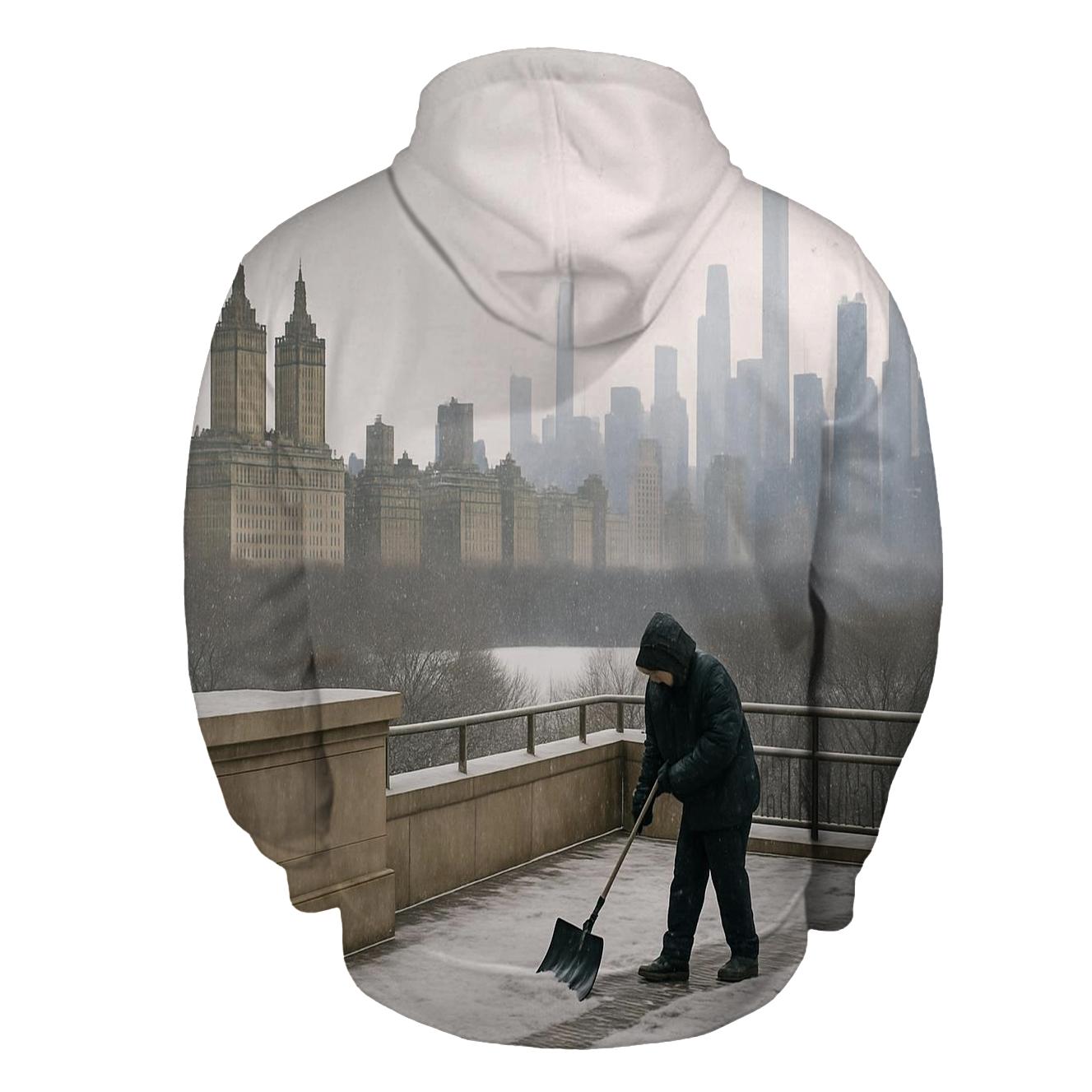 January Snowfall From The Met Rooftop Over Central Park South lightweight hoodies